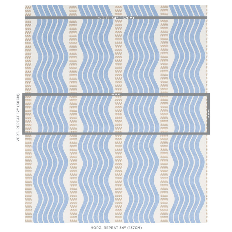 Sina Stripe Wallpaper, Blue