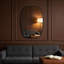 Miroir de salle de bain ovale encadré en métal noir 20 po x 30 po pour salle de bain-983793823-983793820