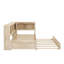 Lit de jour simple avec couchette, armoires et port USB-145438229
