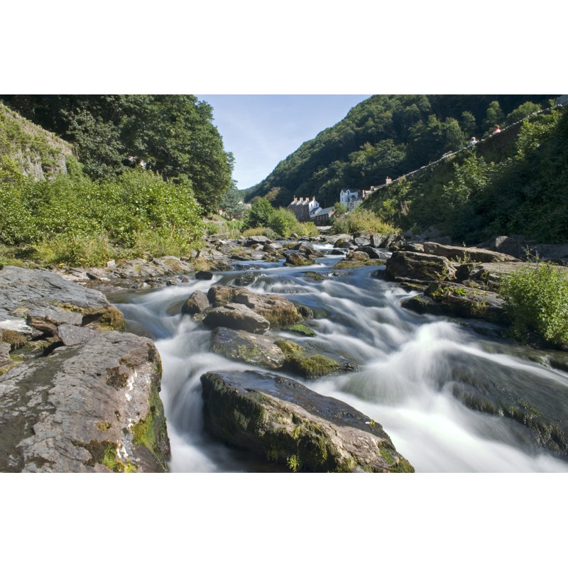 Exmoor National Park - Lynmouth by JoopS - Wrapped Canvas Print, 20cm H x 30cm W