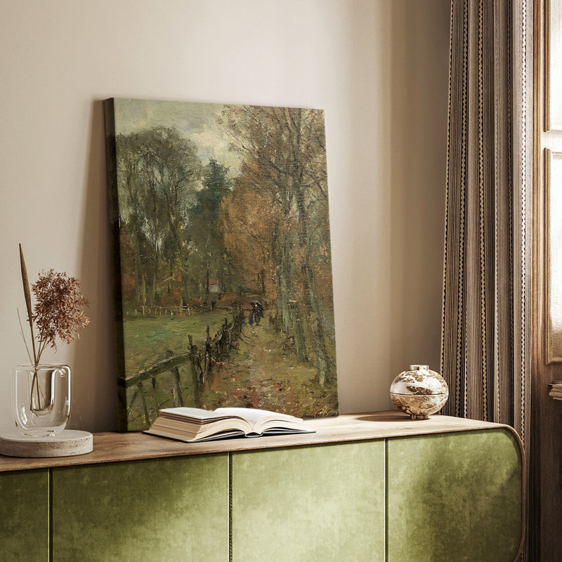Paysage rétro CXI - galerie enveloppée de cavas, H 36 po x l 24 po