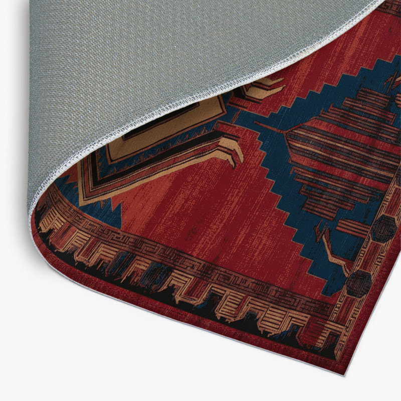 ArtDeco Brown Indoor and Outdoor Area Rug, Rectangle 4' x 6'