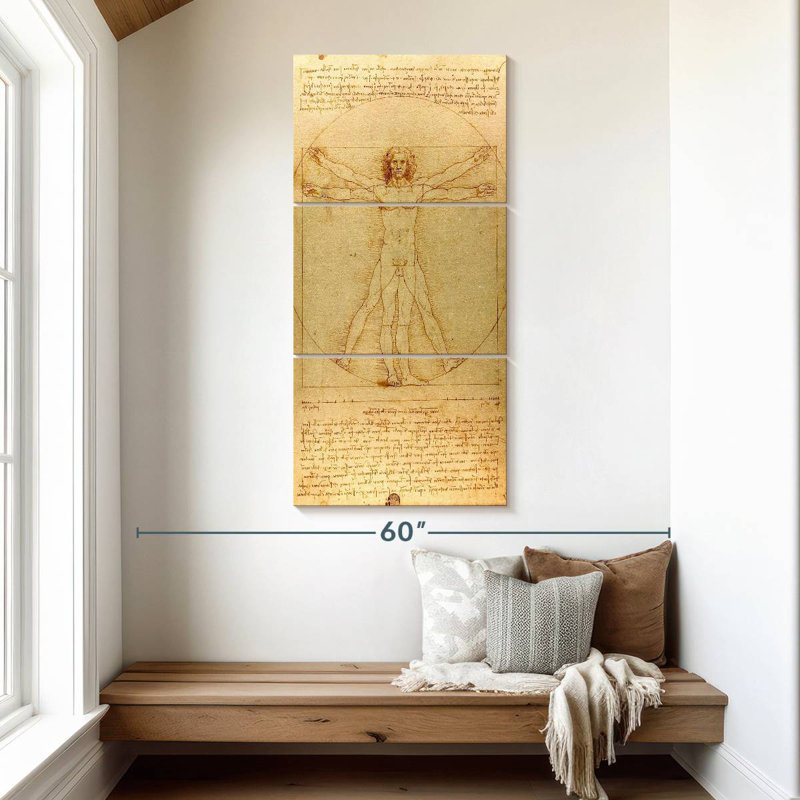 The Vitruvian Man, 52" H x 24" W