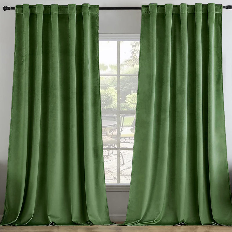 Ensemble de rideau obscurcissant 96 po, Noir