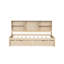 Lit de jour simple avec buffet, port, tablettes latérales Space Design, tiroirs, coloriage naturel