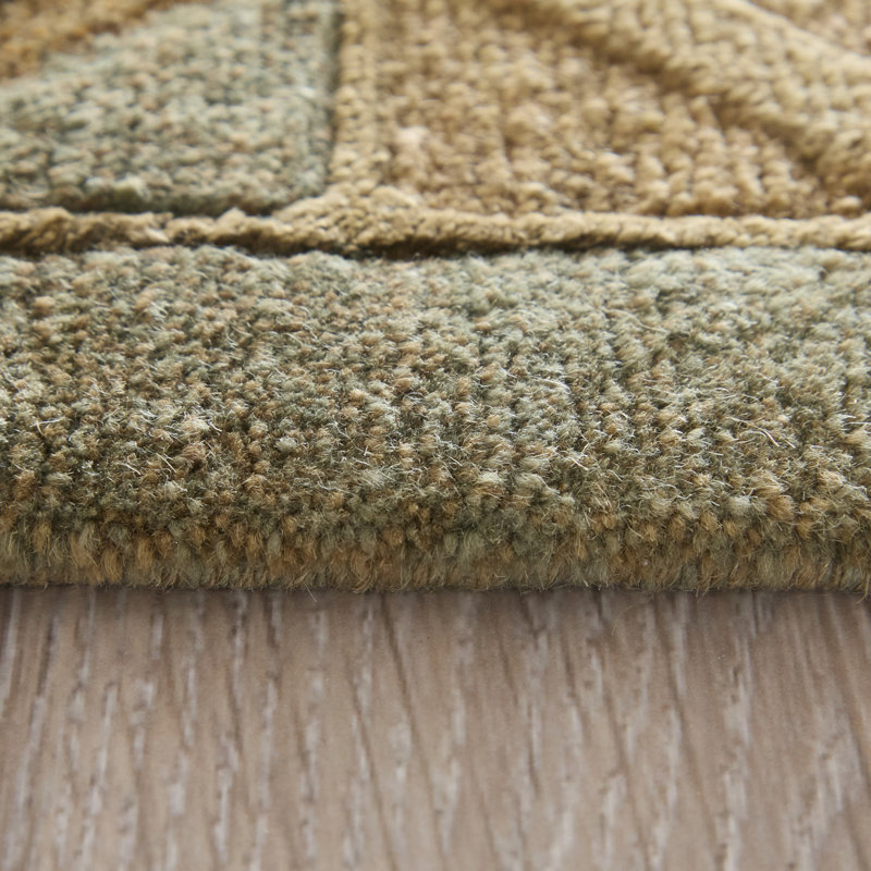 Tapis géométrique moderne Chadwick, Doré, Rectangle 8 pi 6 po x 11 pi 6 po