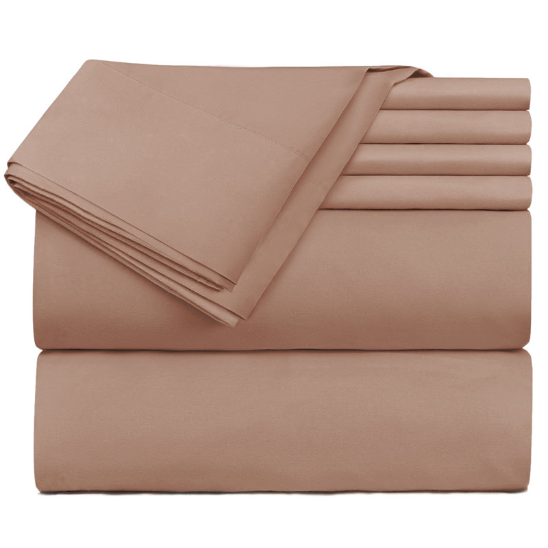 Ensemble de draps en microfibre Hotel Luxury, Taupe, Très grand