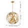 Quon 5 - Light 18.9"  Metal and Crystal Orb 5-light Chandelier