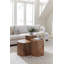 Honey Comb Solid Wood Block End Table