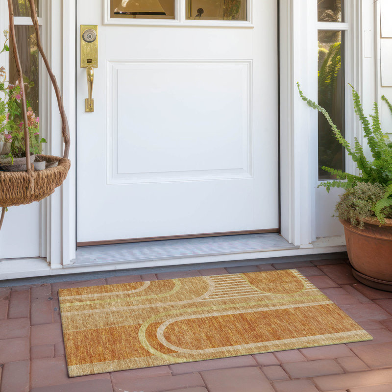 Lovell Flatweave Geometric Indoor / Outdoor Rug, Rectangle 1'8" x 2'6"