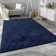 Akzel High-End Navy Faux Fur Area Rug - Designer-Look Shag Mat For Enhanced Beauty & Sophistication