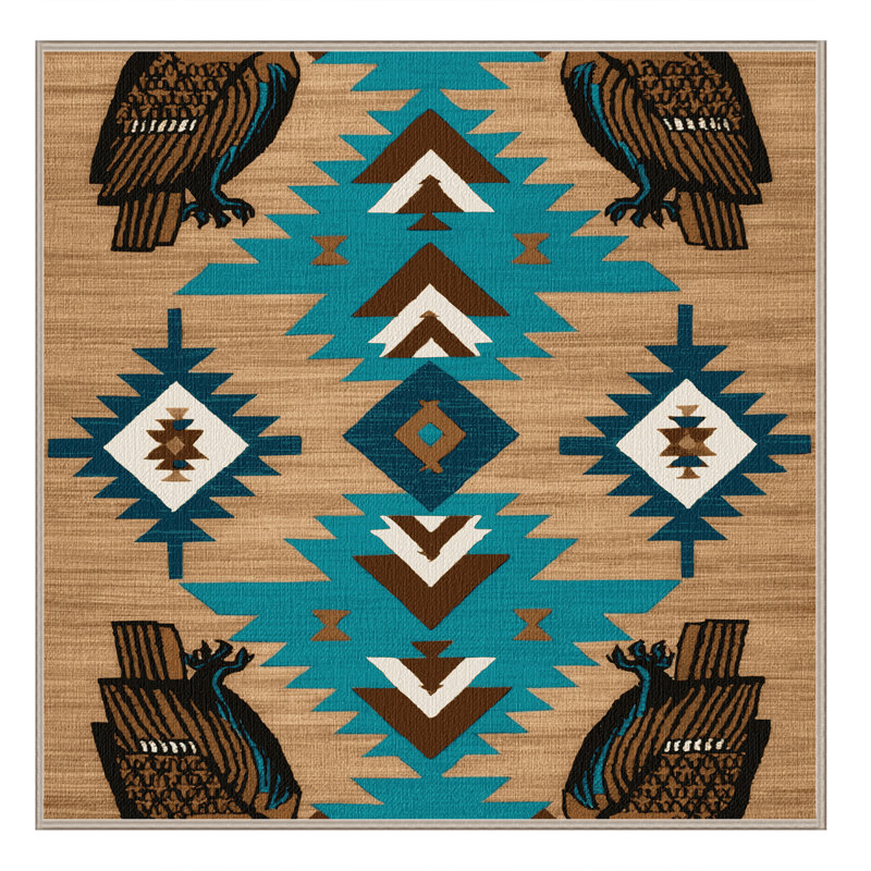  Tapis lavable chouette du sud-ouest, Carré 7 pi