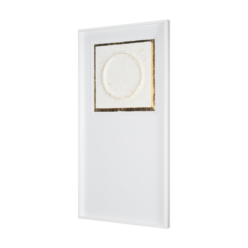 Caldera Black a Handmade Original, encadrée sous verre, Caldera White, Blanc, Blanc