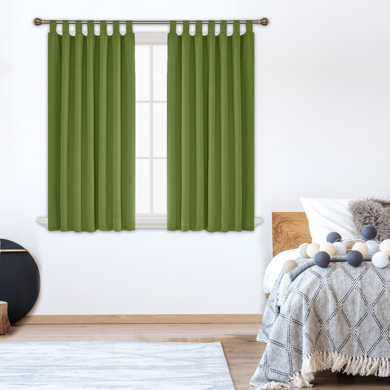 Blackout Curtain Pair, Red, 132 W x 214 D cm