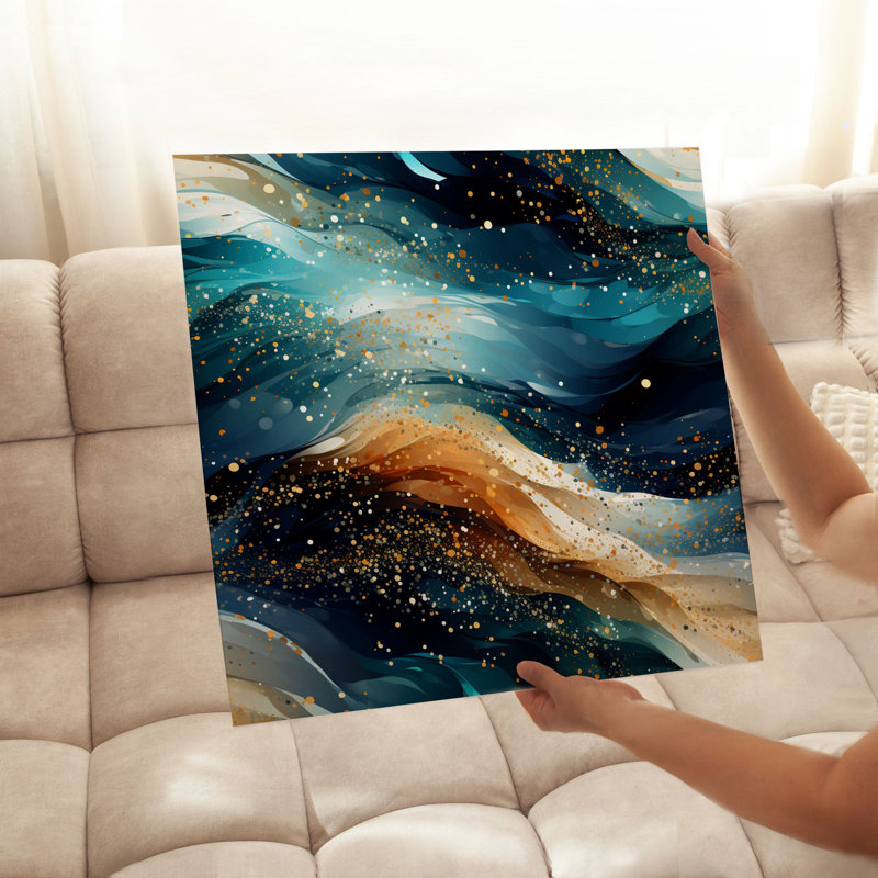 Abstract Flow Elegance VII Modern Unframed Art Print, 10" H x 10" W