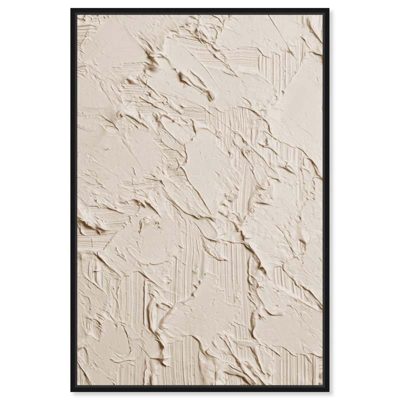 Muted Dabs by Oliver Gal - Floater Frame Print on Canvas, 16" H x 11" W, Black