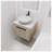 24 " Modern Design Float Bathroom Vanity With Ceramic Basin Set