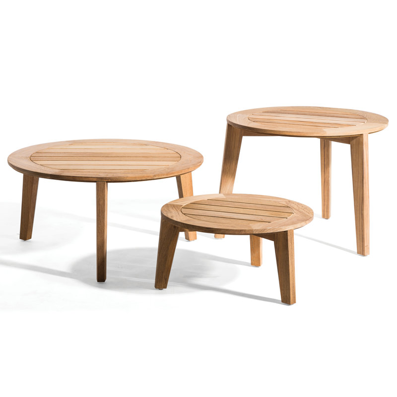 Attol Outdoor Round Teak Coffee Table, 28.75" W x 28.75" L x  14.19" H