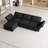 Corduroy 3-Seat Couch Modular Small Sofa, Comfy Upholstered Sofa For Living Room, Apartment, Office-1803191308
