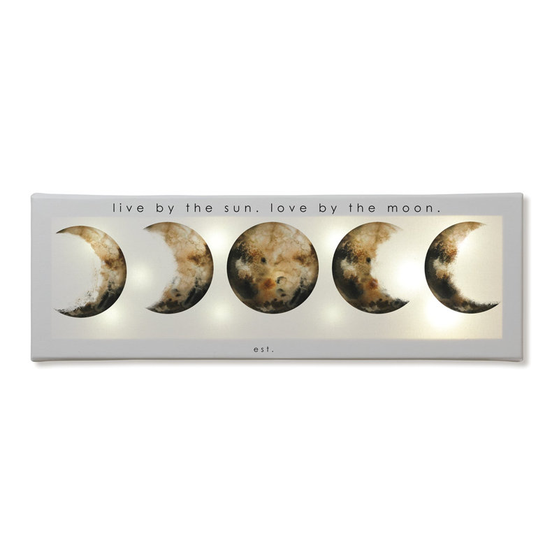 Live by the Sun, Love by the Moon, toile DEL 9 x 27, Oui