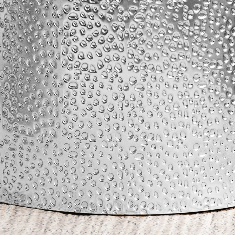 2 tables d'appoint tendance - métal martelé, structure en fer, finition en métal sans assemblage, 2 unités, Argent