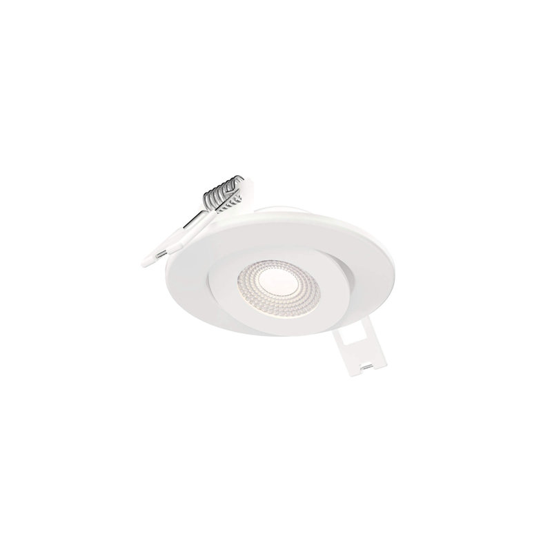 Ensemble d'éclairage encastré à DEL réglable à température de couleur réglable à DEL de 2 po Pivot, Blanc