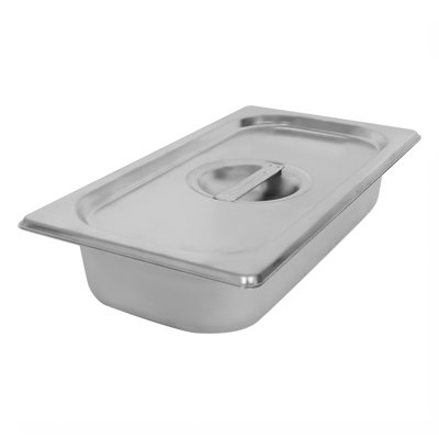 Argon Tableware Stainless Steel Gastronorm Container with Lid - 1/3 65mm - 2.25L