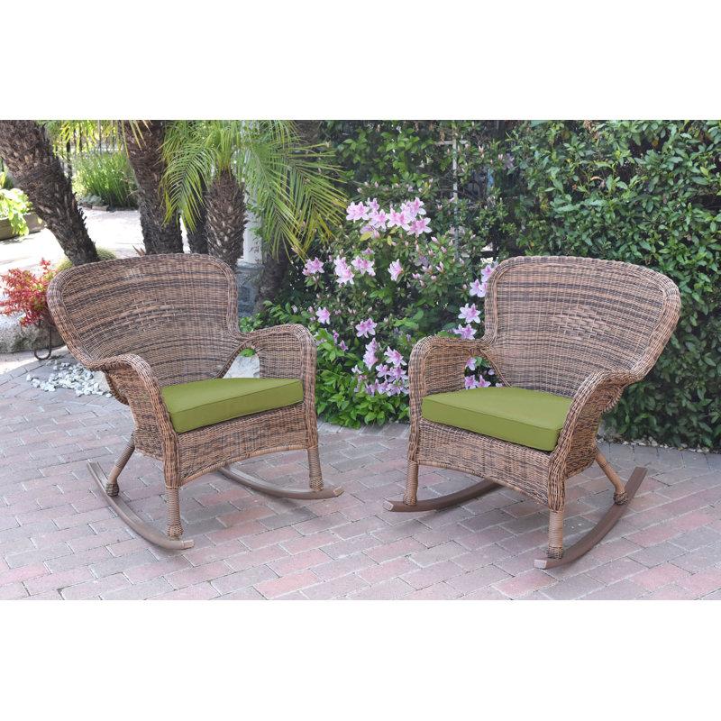 Chaise berçante Batchelder, Miel, Vert