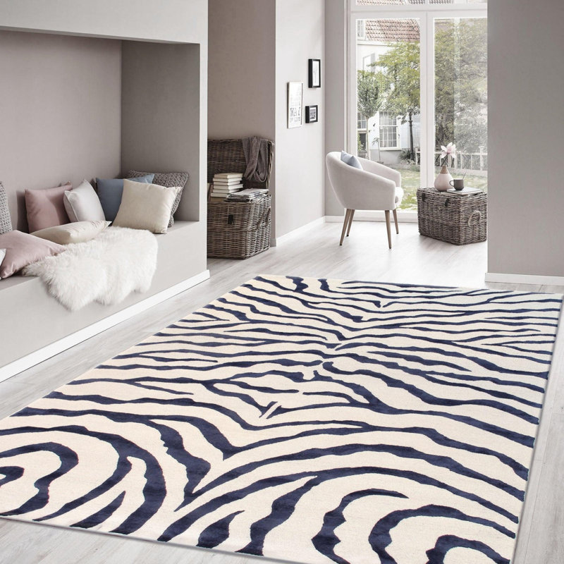 Silk and Wool Animal Print Rug