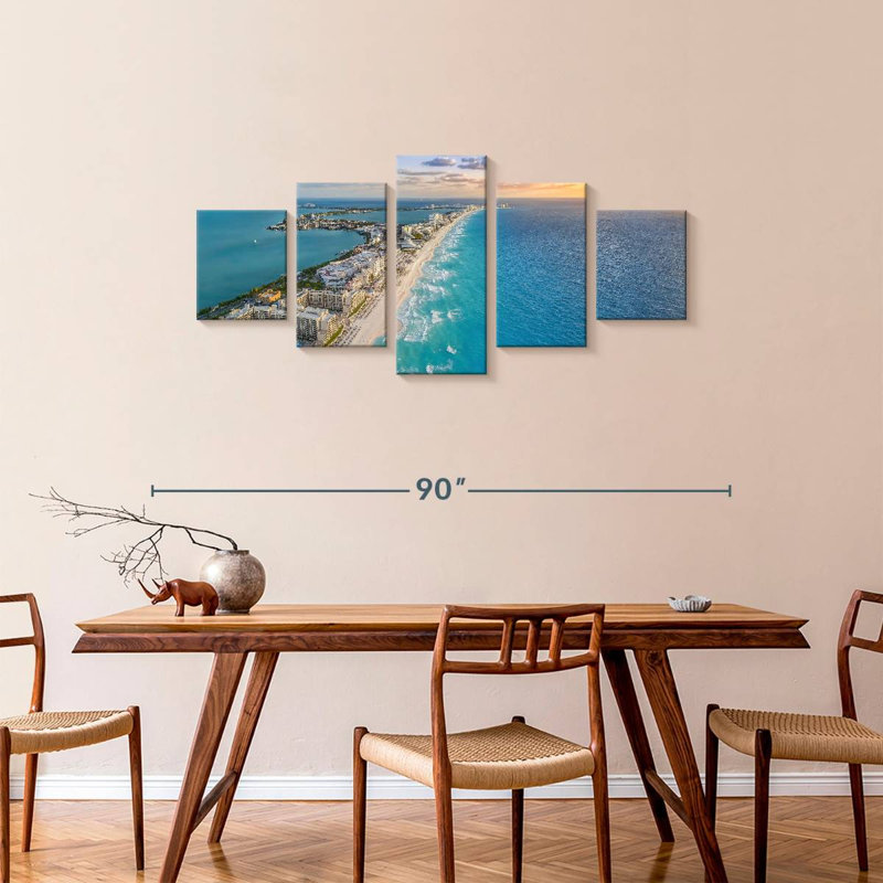 Cancun Hotels, 34" H x 74" W