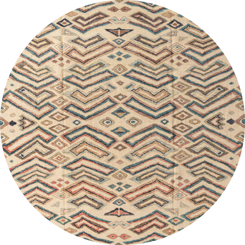 Tapis abstrait moderne 4426, Rond 7 pi