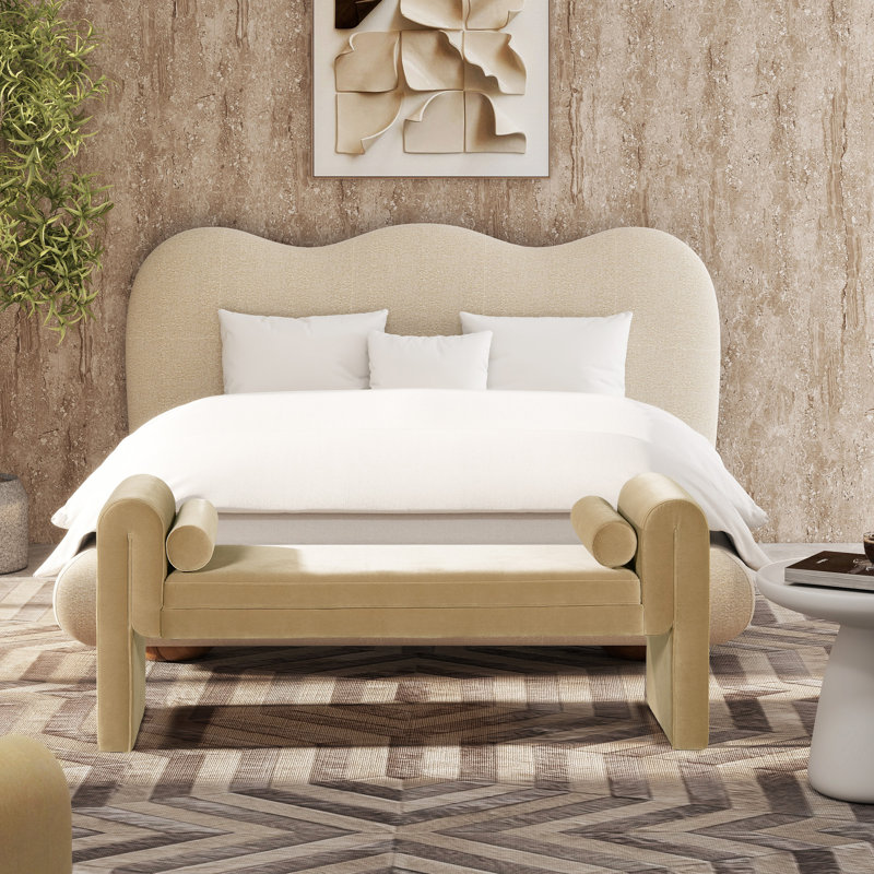Jaquane Velvet Upholstered Bench