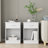 Color: Gray Bed+ Gray Nightstands 4-Drawer PU Storage 3-Piece Bedroom Set-1880304827-1912064863