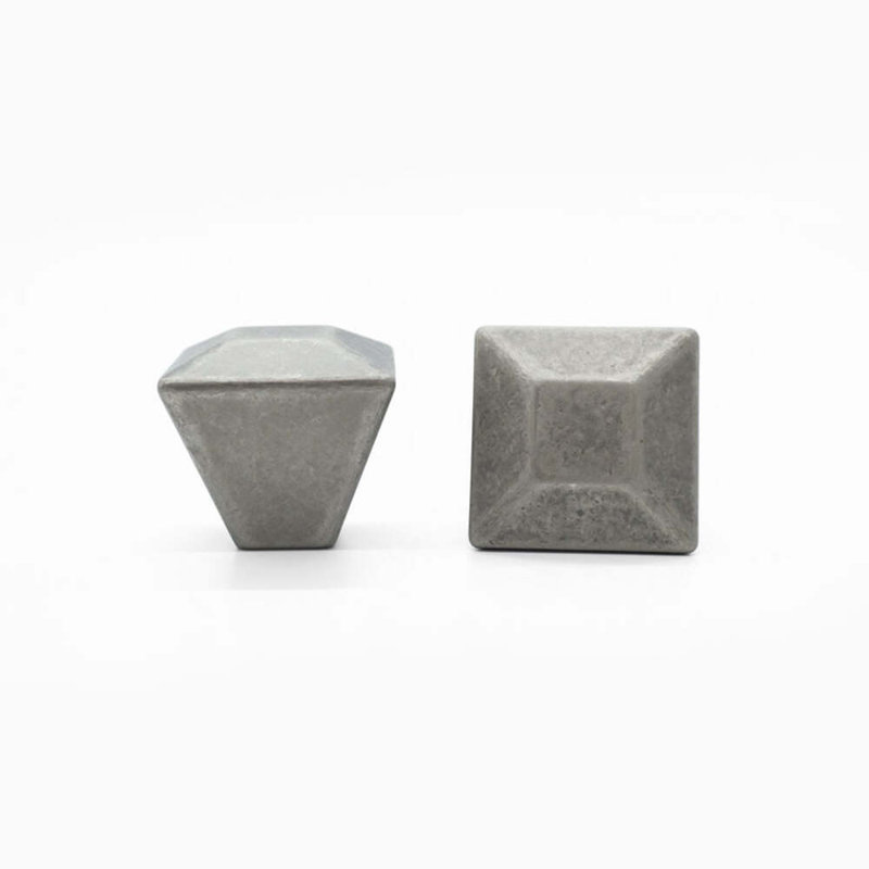 Diamond Geometric Knob, Weathered Nickel