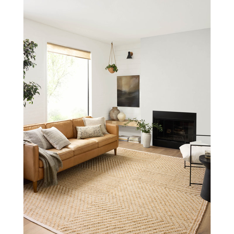 Ivory Diamond Hand-Woven 9' x 12' Cotton Blend Area Rug