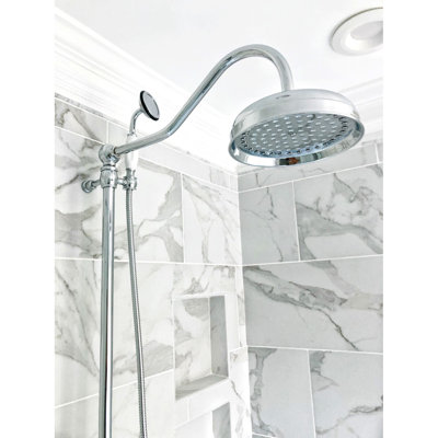 Kingston Brass Vintage Tub Wall Mount Rain Drop Shower System with Hand Shower