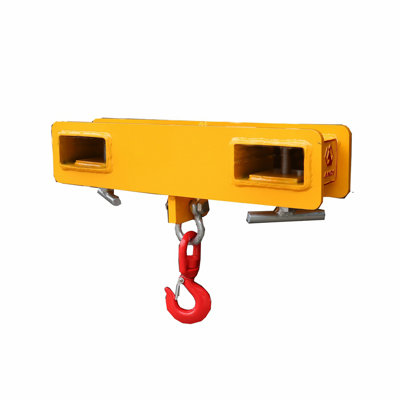 4000lbs Capacity Forklift Lifting Hoist Hook, Yellow Forklift Mobile Crane Hook with Heavy Duty Load Hook Attachments
