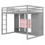 Lit mezzanine en bois pleine grandeur avec garde-robe, tablettes et armoire, gris et rose-1218042825-1218042827
