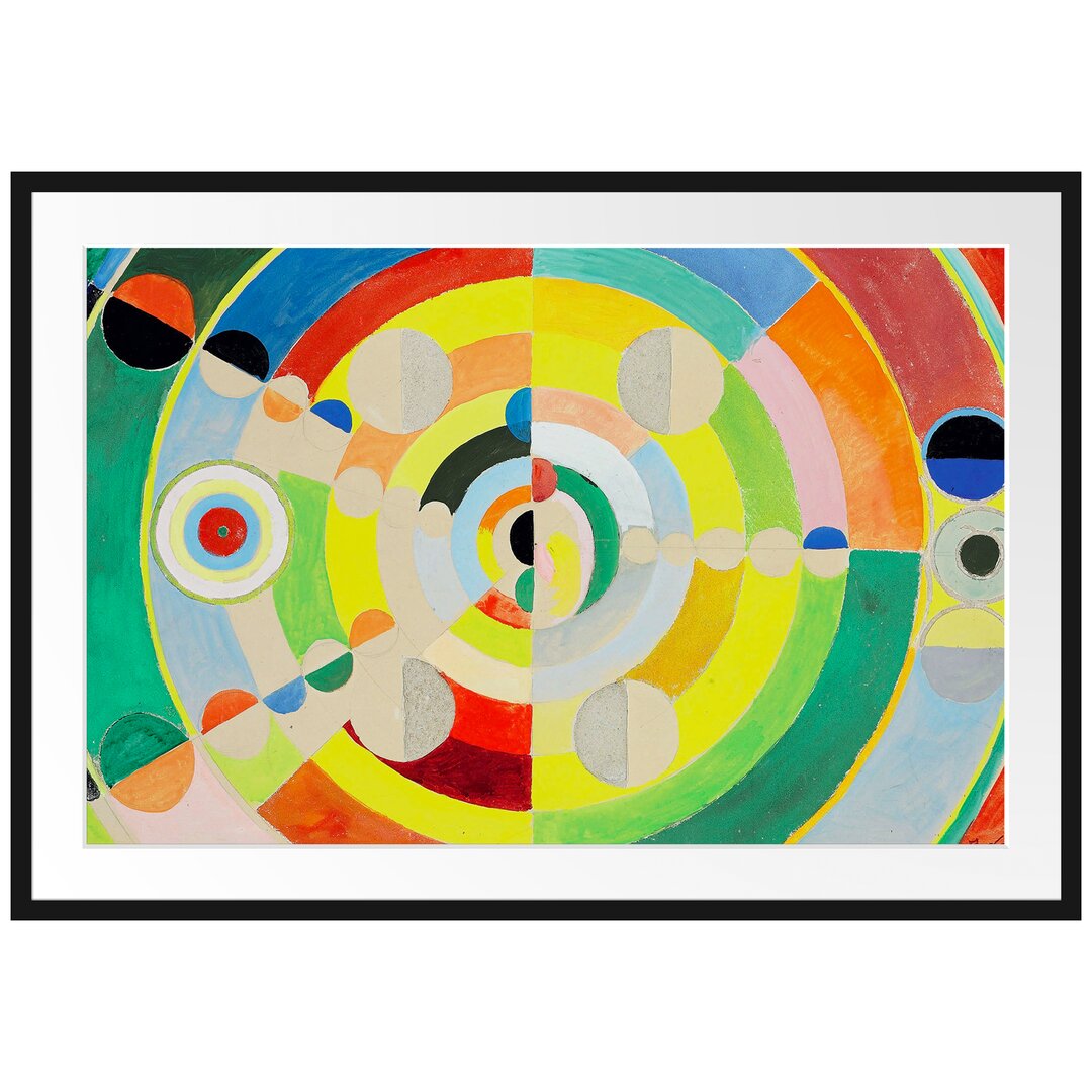 Robert Delaunay - Relief Disques  - Im Bilderrahmen Mit Galerie-Passepartout