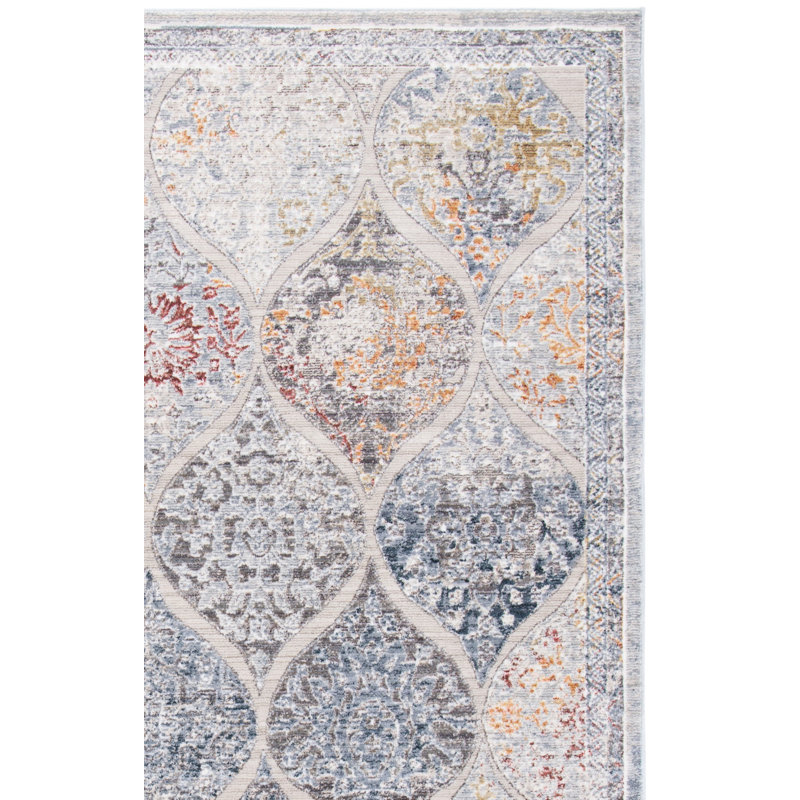 History 500 Performance Geometric Rug, Runner 3' x 10'