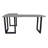 L-Shaped Solid Wood Iron Writing Desk