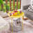 Jarrion End Table Set with Storage Bag Tray Top Foldable X-Shaped Legs-1022923314