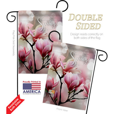 Ensemble de drapeaux en polyester 18 x 13 po Spring Blooming