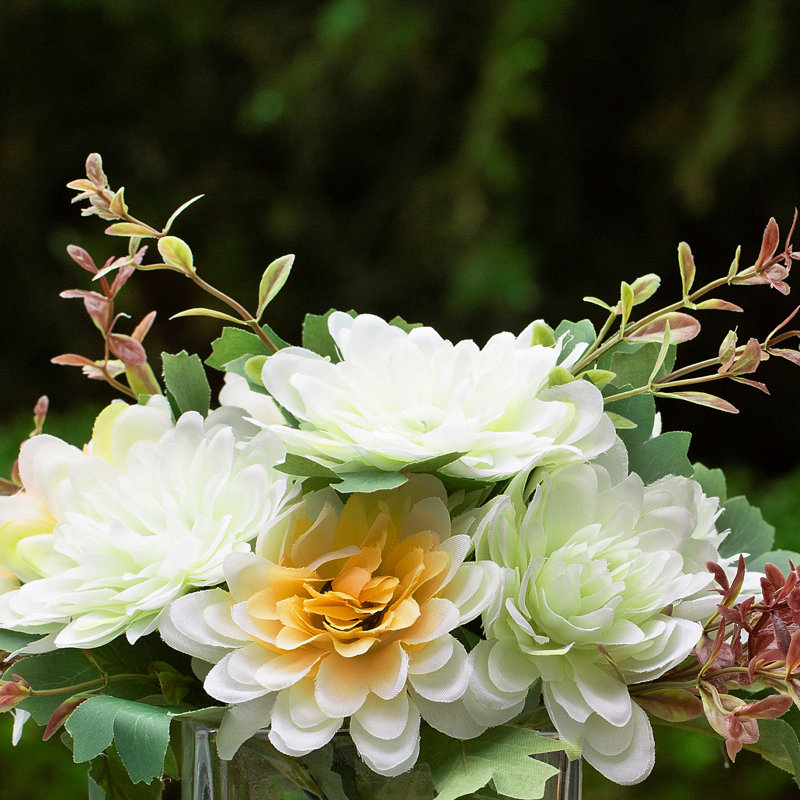 Arrangement floral ou centre de table Lincoln Daisy, Crème / jaune