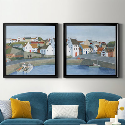 Old Coast Town I Old Coast Town I - 2 Piece Picture Frame Set