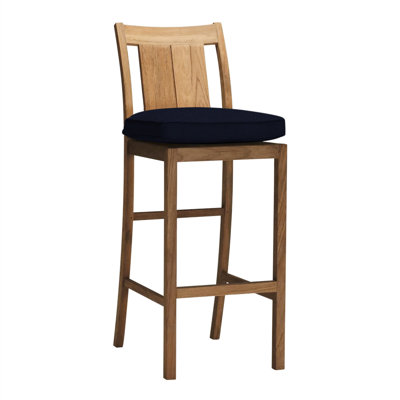 Croquet 24.5" Patio Bar Stool with Cushion