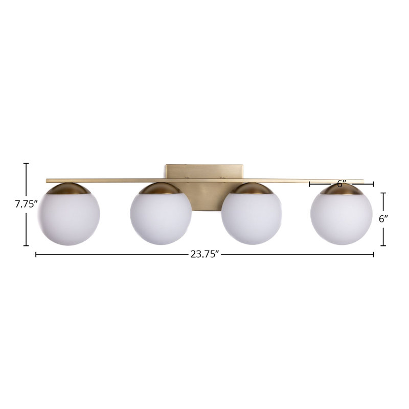 Éclairage pour meuble-lavabo 4 lumières Kivah, Or doux
