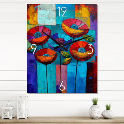 Jazmein - Floral Bouquet Wall Clocks