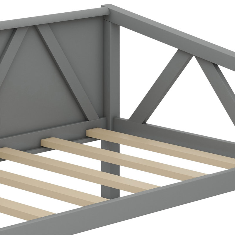Daybed, Wood Slat Support, Gray