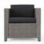 Fauteuil club d'extérieur en rotin d'osier-755876028